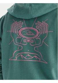 Quiksilver Bluza Graphic Hood Zip EQYFT05133 Zielony Regular Fit. Kolor: zielony. Materiał: bawełna, syntetyk #5