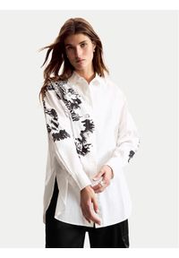 Desigual Koszula Orchid Lacroix 26SWCW29 Biały Oversize. Kolor: biały. Materiał: bawełna #1