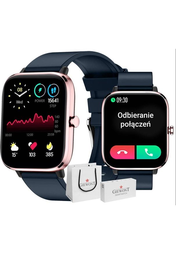 Smartwatch Giewont Smartwatch Giewont Dynamic SmartCall GW230-5 - RoseGold/Deep Ocean. Rodzaj zegarka: smartwatch