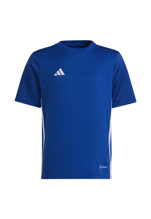 Adidas - Koszulka do piłki nożnej dla dzieci adidas Tabela 23 Jersey. Kolor: niebieski, biały, wielokolorowy. Materiał: poliester. Sport: piłka nożna