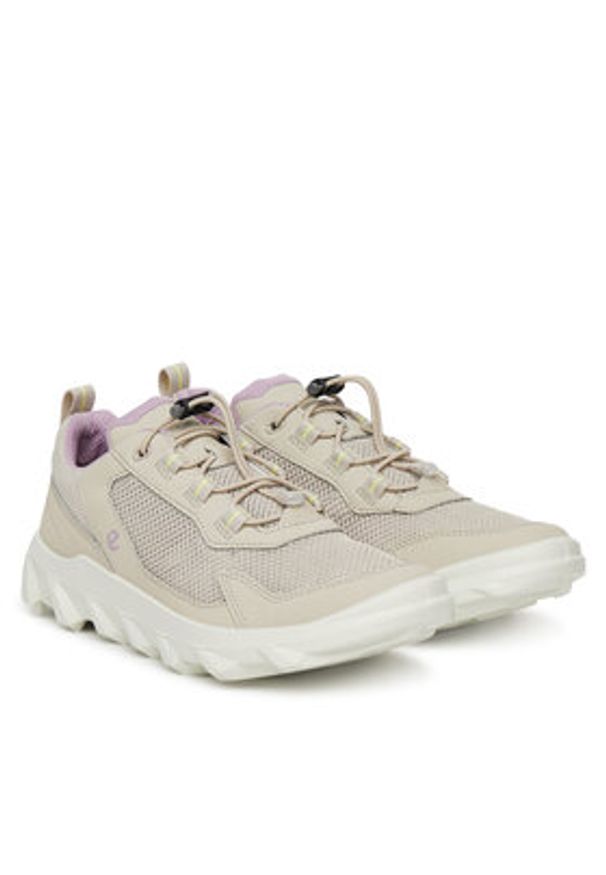 ecco - ECCO Sneakersy Mx W 82026358261 Beżowy. Kolor: beżowy. Materiał: skóra