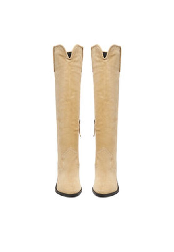 Badura Kowbojki EO-BRAYLE-01 Beżowy. Kolor: beżowy. Materiał: zamsz, skóra