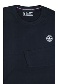 Koszulka z Długim Rękawem (Longsleeve) - Pako Jeans - Napis Na Rękawie - Granat. Okazja: na co dzień. Kolor: niebieski. Materiał: bawełna. Długość rękawa: długi rękaw. Długość: długie. Wzór: napisy. Styl: casual #3