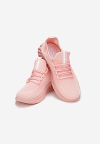 Born2be - Różowe Buty Sportowe Phaedraia. Wysokość cholewki: przed kostkę. Nosek buta: okrągły. Zapięcie: bez zapięcia. Kolor: różowy. Materiał: materiał, guma. Szerokość cholewki: normalna. Wzór: aplikacja #5