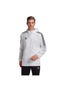 Adidas - Kurtka piłkarska męska adidas Tiro 21 Windbreaker. Kolor: biały. Sport: piłka nożna