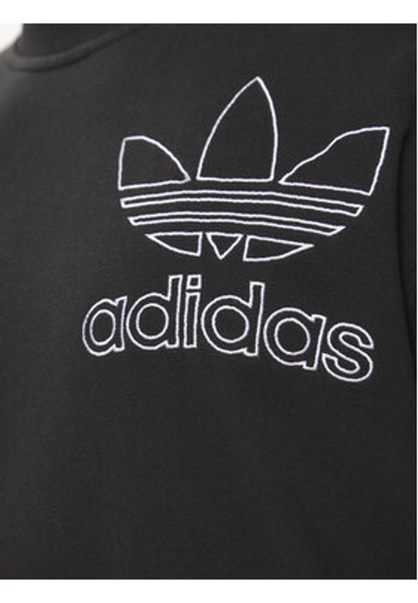 Adidas - adidas Bluza adicolor Outline Trefoil IU2350 Czarny Loose Fit. Kolor: czarny. Materiał: bawełna