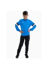Dres treningowy chłopięcy Puma 65865502. Okazja: na uczelnię. Kolor: niebieski, wielokolorowy. Materiał: dresówka. Styl: sportowy