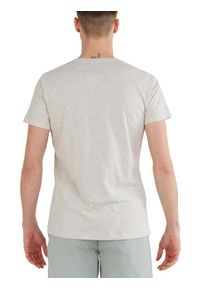 FUNDANGO - T-shirt męski Fundango Jaggy Strukturyzowany krótki rękaw. Kolor: beżowy. Długość rękawa: krótki rękaw. Długość: krótkie