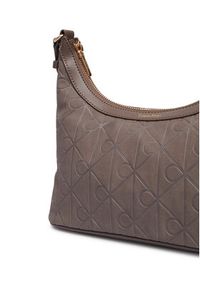 Calvin Klein Torebka Emblem Aop Sueded Shoulder Bag LV04F3880G Beżowy. Kolor: beżowy. Materiał: skórzane #4