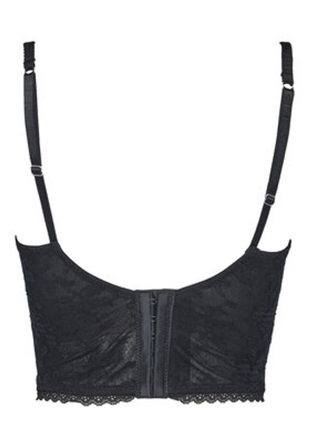 Hunkemöller Biustonosz z fiszbiną Darcy 302364 Czarny. Kolor: czarny. Materiał: syntetyk