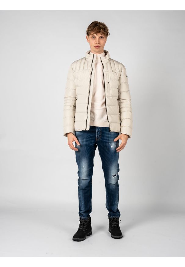 Geox Kurtka "Hilstone" | M2628D T2941 | Mężczyzna | Szary. Okazja: na spacer, na co dzień. Typ kołnierza: kołnierzyk stójkowy. Kolor: szary. Materiał: poliester. Styl: casual