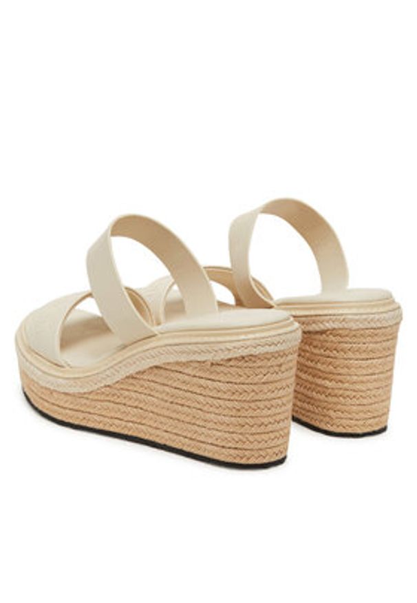 Calvin Klein Espadryle Wedge Sandal 50 - He HW0HW02375 Écru. Materiał: skóra