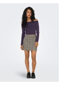 only - ONLY Bluzka 15302593 Fioletowy Slim Fit. Kolor: fioletowy. Materiał: syntetyk #4
