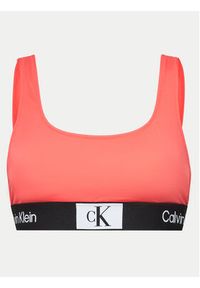 Calvin Klein Swimwear Góra od bikini KW0KW02354 Koralowy. Kolor: pomarańczowy. Materiał: syntetyk