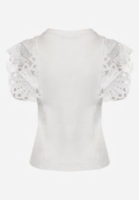 Renee - Biały Top z Bawełny z Ozdobną Koronką Adexis. Kolor: biały. Materiał: bawełna, koronka. Wzór: koronka. Sezon: wiosna, lato #6