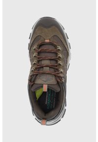 skechers - Skechers buty męskie kolor brązowy. Zapięcie: sznurówki. Kolor: brązowy. Materiał: guma