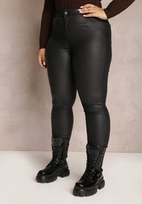 Renee - Czarne Spodnie Skinny Zangi. Kolekcja: plus size. Kolor: czarny. Styl: klasyczny #4