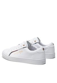 TOMMY HILFIGER - Tommy Hilfiger Sneakersy Signature Sneaker FW0FW06322 Biały. Kolor: biały. Materiał: skóra #4