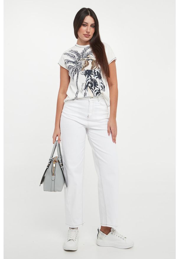 Sportalm - T-shirt damsk iz nadrukiem SPORTALM. Wzór: nadruk