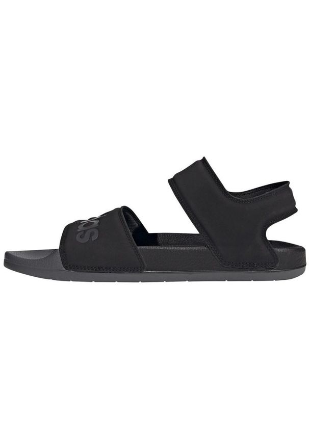Adidas - Sandały adidas Adilette W FY8649 czarne. Zapięcie: rzepy. Kolor: czarny. Materiał: materiał, syntetyk