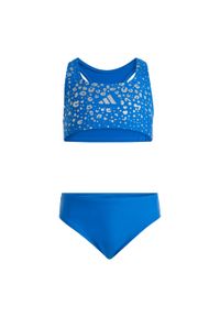Adidas - Zestaw dziecięcy Glitter Bikini. Kolor: niebieski. Wzór: nadruk #1