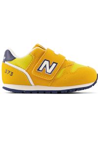 Buty niemowlęce New Balance IZ373XW2 – żółte. Zapięcie: rzepy. Kolor: żółty. Materiał: guma, syntetyk, materiał. Szerokość cholewki: normalna. Model: New Balance 373. Sport: turystyka piesza #1