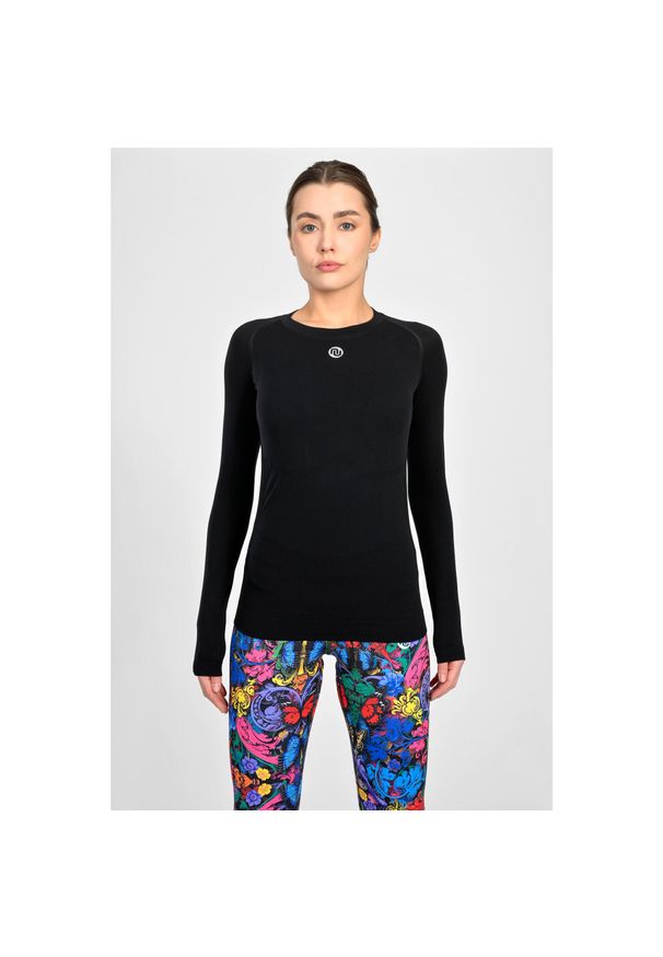 NESSI SPORTSWEAR - Longsleeve termoaktywny sportowy damski Nessi Sportswear Ultra. Kolor: czarny. Długość rękawa: długi rękaw. Sport: bieganie