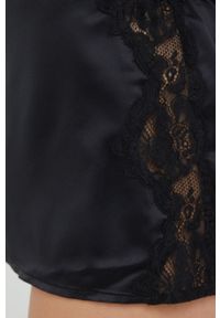Lauren Ralph Lauren piżama ILN11684 damska kolor czarny satynowa. Kolor: czarny. Materiał: satyna. Wzór: ze splotem #3
