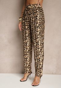 Renee - Panterkowe Spodnie ze Sznurkiem Tilarisea. Okazja: na co dzień. Styl: casual #5