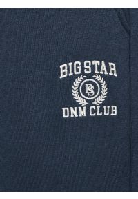 Big-Star - Spodnie damskie dresowe wide granatowe Madelinap 403. Kolor: niebieski. Materiał: dresówka. Długość: długie. Wzór: haft
