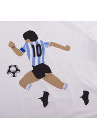 COPA FOOTBALL - Koszulka dla dorosłych - Maradona x COPA Argentyna Graficzna - Biała. Kolor: biały. Sport: piłka nożna