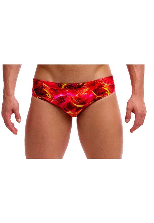 FUNKY TRUNKS - Kąpielówki męskie Funky Trunks Saucy Sonar - slipy. Kolor: czerwony