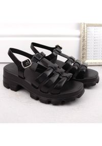 zaxy - Komfortowe sandały damskie pachnące gumowe czarne Zaxy NN285039. Kolor: czarny. Materiał: guma #5