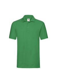 FRUIT OF THE LOOM - Męska Koszulka Polo Premium. Typ kołnierza: polo. Kolor: zielony