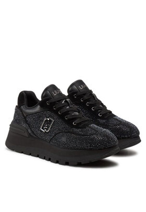 Liu Jo Sneakersy Amezing 23 BF4053 TX288 Czarny. Kolor: czarny. Materiał: materiał