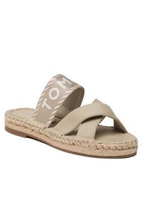 TOMMY HILFIGER - Tommy Hilfiger Espadryle Seasonal Webbing Sandal FW0FW07181 Beżowy. Kolor: beżowy. Materiał: materiał #3