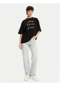 Calvin Klein Jeans T-Shirt LV047B827G Czarny Relaxed Fit. Kolor: czarny. Materiał: bawełna #4