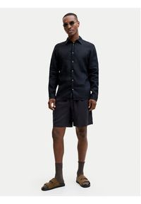 Jack & Jones Szorty materiałowe St. Bill 12253134 Czarny Wide Leg. Kolor: czarny. Materiał: len #2