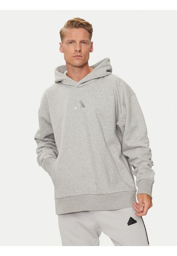 Adidas - adidas Bluza ALL SZN Fleece IY4123 Szary Loose Fit. Kolor: szary. Materiał: bawełna, syntetyk