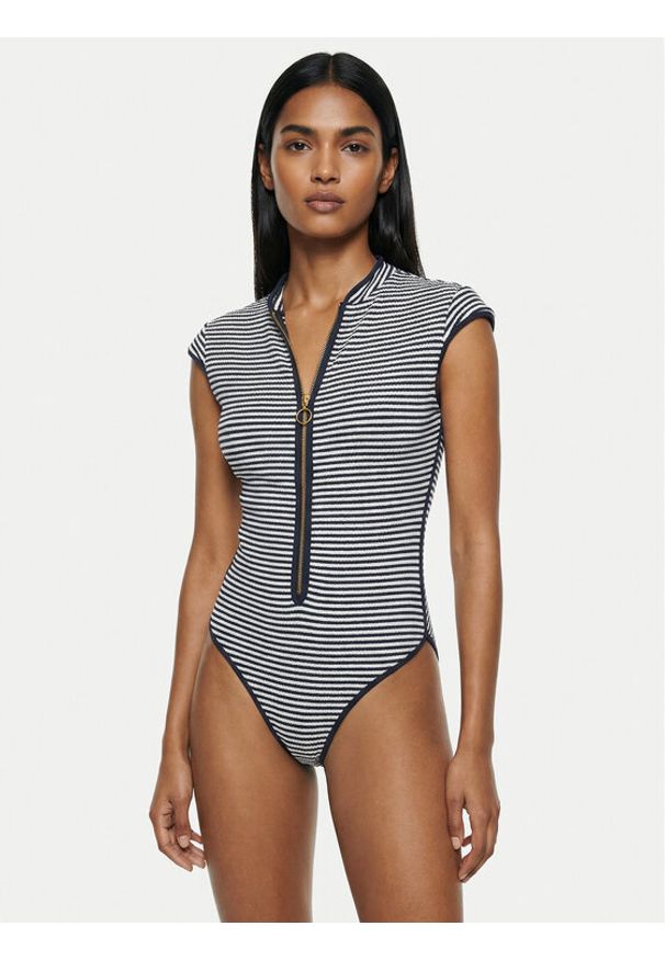 Seafolly Strój kąpielowy Clubhouse 60290-281 Granatowy. Kolor: niebieski. Materiał: syntetyk