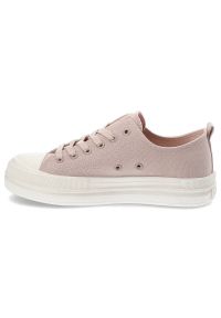 Big-Star - Różowe Trampki Big Star Sportowe Obuwie Damskie. Okazja: na co dzień. Zapięcie: bez zapięcia. Kolor: różowy. Materiał: guma, jeans, materiał. Sezon: lato. Styl: sportowy #3