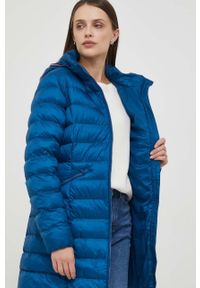 TOMMY HILFIGER - Tommy Hilfiger kurtka damska kolor niebieski przejściowa. Typ kołnierza: kaptur. Kolor: niebieski. Materiał: poliester #2