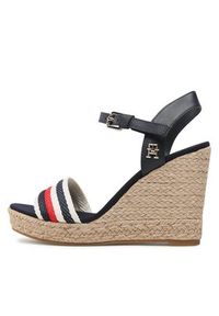 TOMMY HILFIGER - Tommy Hilfiger Espadryle Corporate Wedge FW0FW07086 Kolorowy. Materiał: materiał. Wzór: kolorowy #6