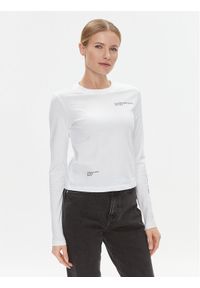 Calvin Klein Jeans Bluzka J20J222644 Biały Regular Fit. Kolor: biały. Materiał: bawełna