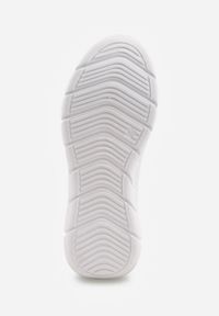 Born2be - Białe Dzianinowe Sneakersy na Grubej Podeszwie ze Żłobieniami Enolora. Okazja: na co dzień, na spacer. Kolor: biały. Materiał: dzianina. Szerokość cholewki: normalna. Sport: turystyka piesza, fitness #8