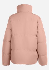 Born2be - Różowa Kurtka Pikowana ze Stójką Astasia. Typ kołnierza: kołnierzyk stójkowy. Kolor: różowy. Wzór: jednolity. Sezon: zima, jesień. Styl: elegancki #2