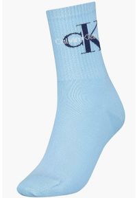 ZEAGLE - Skarpetki RIB Damskie Calvin Klein Jasnoniebieskie 37-41 Bawełna. Kolor: niebieski. Materiał: elastan, poliamid, bawełna