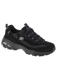 skechers - Buty do chodzenia damskie Skechers Dlites. Kolor: czarny. Materiał: skóra, syntetyk, tkanina, materiał. Sport: turystyka piesza