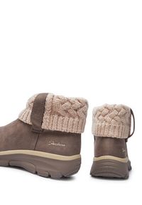 skechers - Skechers Botki Easy Going Cozy 167401/TPE Brązowy. Kolor: brązowy. Materiał: materiał #5