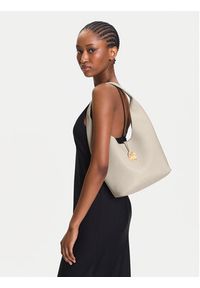 Calvin Klein Jeans Torebka Stone Lock Slouchy Small Shoulde LV04K3176G Écru. Materiał: skórzane #5